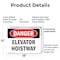 Signmission Elevator Hoistway, 18 in W x Rectangle, Plastic OS-2PACK-DS-P-1218-L-2240 - alternate 3